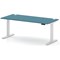 Air 1800mm Height Adjustable Desk, White Leg, Dark Teal
