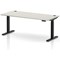 Air 1800mm Height Adjustable Desk, Black Leg, Dove Grey