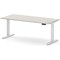 Air 1800mm Height Adjustable Desk, White Leg, Dove Grey