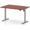 Air Lite 1200mm Height Adjustable Desk, Silver Leg, Brick Red