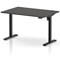Air Lite 1200mm Height Adjustable Desk, Black Leg, Carbon Grey