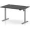 Air Lite 1200mm Height Adjustable Desk, Silver Leg, Carbon Grey