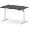 Air Lite 1200mm Height Adjustable Desk, White Leg, Carbon Grey
