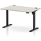 Air Lite 1200mm Height Adjustable Desk, Black Leg, Dove Grey