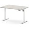 Air Lite 1200mm Height Adjustable Desk, White Leg, Dove Grey