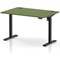 Air Lite 1200mm Height Adjustable Desk, Black Leg, Moss Green