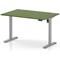 Air Lite 1200mm Height Adjustable Desk, Silver Leg, Moss Green