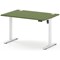 Air Lite 1200mm Height Adjustable Desk, White Leg, Moss Green