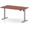 Air Lite 1400mm Height Adjustable Desk, Silver Leg, Brick Red