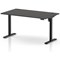 Air Lite 1400mm Height Adjustable Desk, Black Leg, Carbon Grey