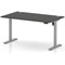 Air Lite 1400mm Height Adjustable Desk, Silver Leg, Carbon Grey