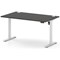 Air Lite 1400mm Height Adjustable Desk, White Leg, Carbon Grey