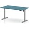 Air Lite 1400mm Height Adjustable Desk, Silver Leg, Dark Teal
