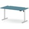 Air Lite 1400mm Height Adjustable Desk, White Leg, Dark Teal