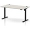 Air Lite 1400mm Height Adjustable Desk, Black Leg, Dove Grey