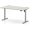Air Lite 1400mm Height Adjustable Desk, Silver Leg, Dove Grey