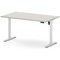 Air Lite 1400mm Height Adjustable Desk, White Leg, Dove Grey