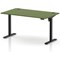 Air Lite 1400mm Height Adjustable Desk, Black Leg, Moss Green