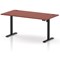Air Lite 1600mm Height Adjustable Desk, Black Leg, Brick Red
