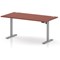 Air Lite 1600mm Height Adjustable Desk, Silver Leg, Brick Red
