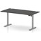 Air Lite 1600mm Height Adjustable Desk, Silver Leg, Carbon Grey