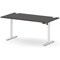 Air Lite 1600mm Height Adjustable Desk, White Leg, Carbon Grey