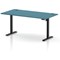 Air Lite 1600mm Height Adjustable Desk, Black Leg, Dark Teal