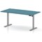 Air Lite 1600mm Height Adjustable Desk, Silver Leg, Dark Teal