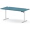 Air Lite 1600mm Height Adjustable Desk, White Leg, Dark Teal