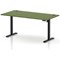 Air Lite 1600mm Height Adjustable Desk, Black Leg, Moss Green