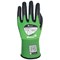 Polyco Polyflex Eco Cut Nitrile Palm Coated Hydrophobic Treated Gloves, 2XL, Green and Black, Pack of 10