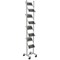 Helit Steel Rolling Mobile Floor Display, 4xA4 Portrait, Grey