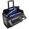 Monolith Leather Look Rolling Pilot Case, Black