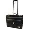 Monolith Leather Look Rolling Pilot Case, Black