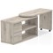 Fleur Smart Storage Desk, 1300mm, Grey Oak