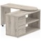 Fleur Smart Storage Desk, 1300mm, Grey Oak