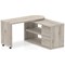 Fleur Smart Storage Desk, 1300mm, Grey Oak