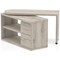Fleur Smart Storage Desk, 1300mm, Grey Oak