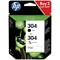 HP 304 Original Ink Cartridge 2-ml Black/Tri-color 3JB05AE