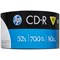 HP CD-R Writable Blank CDs, Wrap, 700mb/80min Capacity, Pack of 50