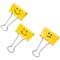 Rapesco Emoji Foldback Clip 32mm Yellow (Pack of 20)