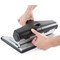 Rapesco 95 Adjustable 2, 3 and 4 Hole Punch, Capacity 32 Sheets, Silver and Black