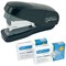 Rapesco Germ-Savvy Eco Flat Clinch Half Strip Stapler, Capacity 30 Sheets, Black
