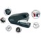 Rapesco Germ-Savvy Eco Flat Clinch Half Strip Stapler, Capacity 30 Sheets, Black