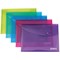 Rapesco Foolscap Popper Wallets, Assorted, Pack of 5