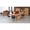 Impulse Extra Tall Half Cupboard and Half Bookcase, 4 Shelves, 2000mm High, Beech