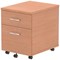 Impulse 2 Drawer Mobile Pedestal, Beech