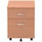 Impulse 2 Drawer Mobile Pedestal, Beech
