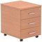 Impulse 3 Drawer Mobile Pedestal, Beech