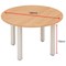 Impulse Circular Table, 1200mm, Beech, Silver Post Leg